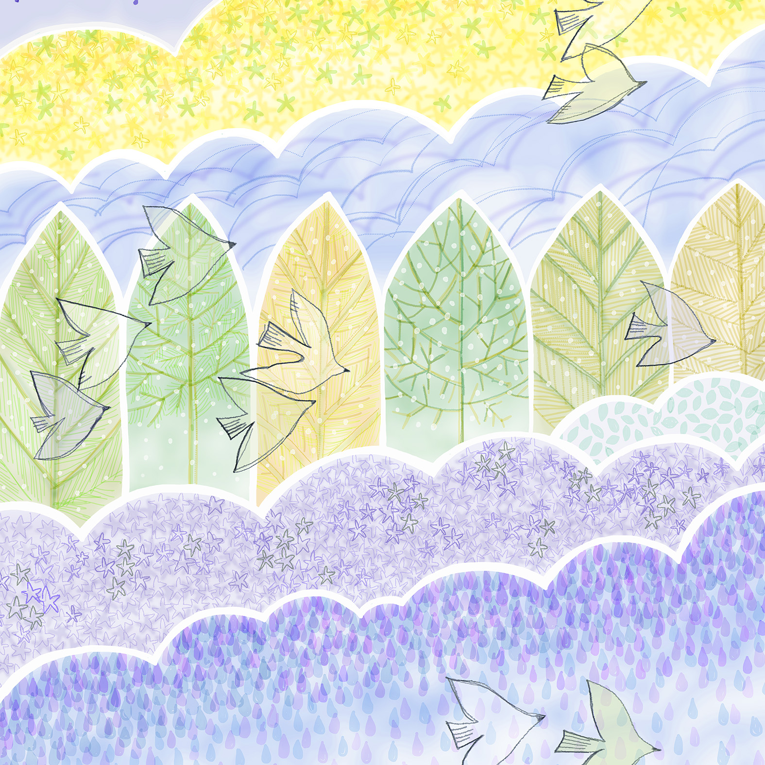 空のあちら | みすゞうた｜金子みすゞが詠ったうつくしい詩をデザイン 